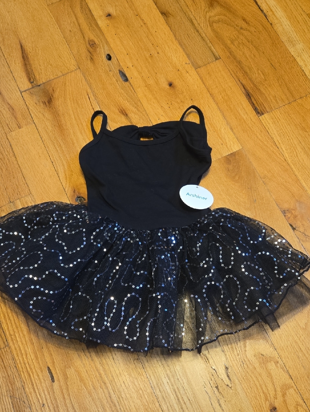 Arshiner Size 130 Black Sequin Tutu Dress for Kids - Sparkle Ballet Costume